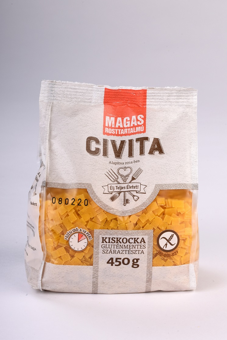 CIVITA Kukoricatészta Kiskocka magas rosttartalmú 450g